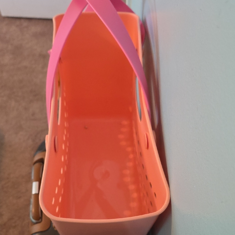 Sun Squad Coral and Fuchsia Beach Tote - Picture 4 of 4